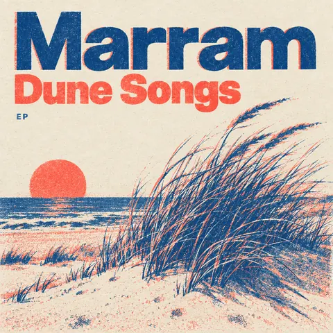 Risograph style album cover for a fictional single: Dune Songs
