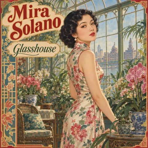 Shanghai Calendar Poster / Yuefenpai style album cover for a fictional album: Glasshouse