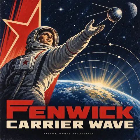Soviet Space Programme style album cover for a fictional album: Carrier Wave