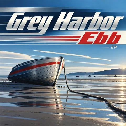 Streamline Moderne style album cover for a fictional single: Ebb