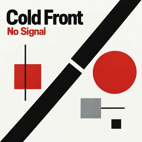 Suprematism style album cover for a fictional album: No Signal