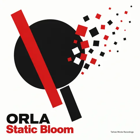 Suprematism style album cover for a fictional single: Static Bloom