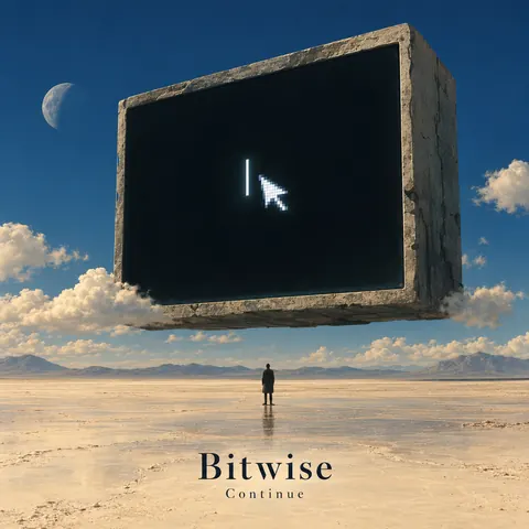 Surrealist style album cover for a fictional single: Continue