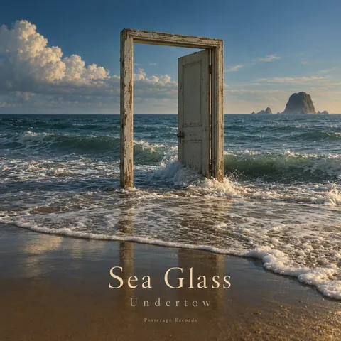 Surrealist style album cover for a fictional album: Undertow