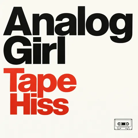 Swiss typography style album cover for a fictional single: Tape Hiss