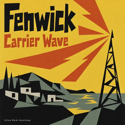 Zagreb School Animation style album cover for a fictional album: Carrier Wave