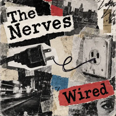Zine Cut-and-Paste style album cover for a fictional single: Wired