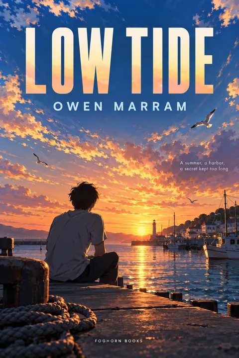 Anime style book cover for a fictional fiction: Low Tide