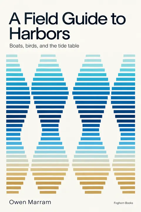 Concrete Art style book cover for a fictional nonfiction: A Field Guide to Harbors