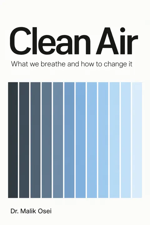 Concrete Art style book cover for a fictional nonfiction: Clean Air