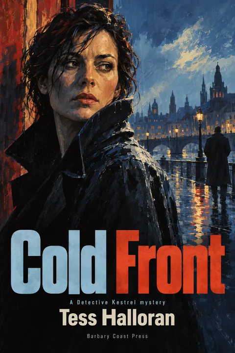 East German DEFA Film Poster style book cover for a fictional fiction: Cold Front