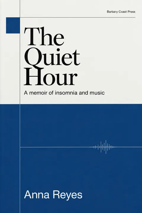 Factory Records / Haçienda style book cover for a fictional nonfiction: The Quiet Hour