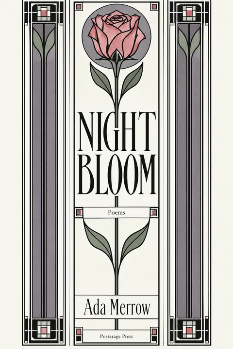 Glasgow Style style book cover for a fictional fiction: Night Bloom