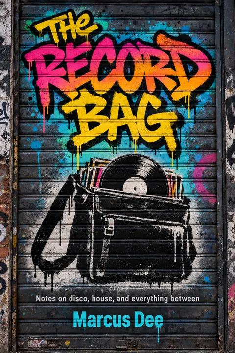 Graffiti / Street Art style book cover for a fictional nonfiction: The Record Bag