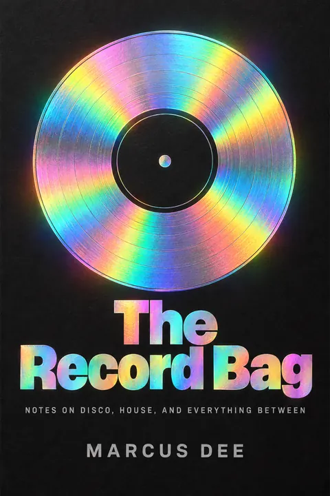 Holographic Foil style book cover for a fictional nonfiction: The Record Bag