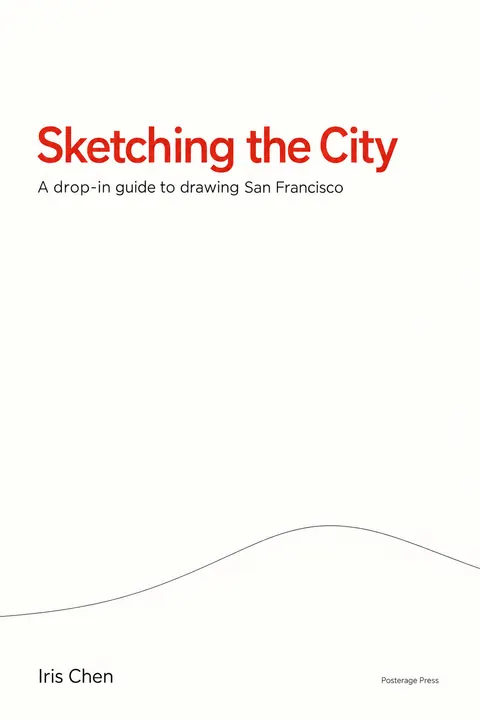 Minimalism (Art) style book cover for a fictional nonfiction: Sketching the City
