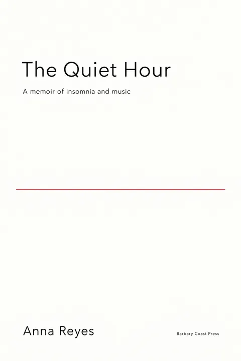 Minimalism (Art) style book cover for a fictional nonfiction: The Quiet Hour