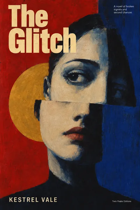 Polish Poster School style book cover for a fictional fiction: The Glitch