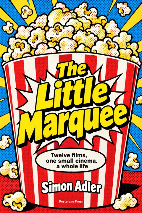 Pop Art style book cover for a fictional fiction: The Little Marquee