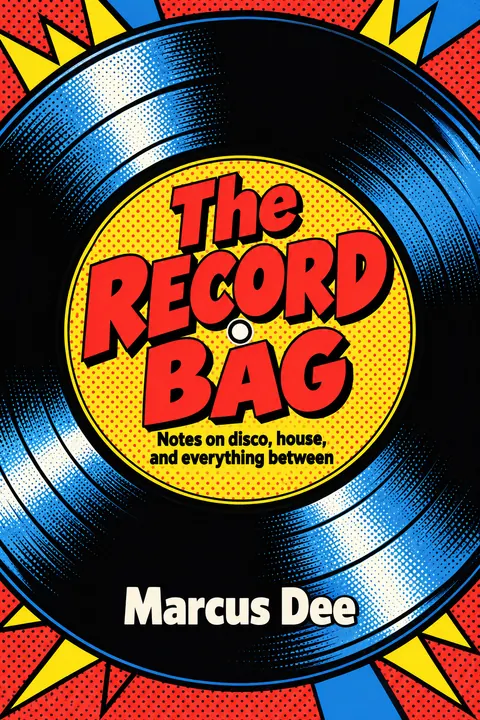 Pop Art style book cover for a fictional nonfiction: The Record Bag