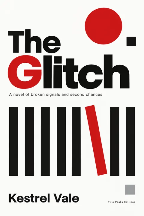 Suprematism style book cover for a fictional fiction: The Glitch