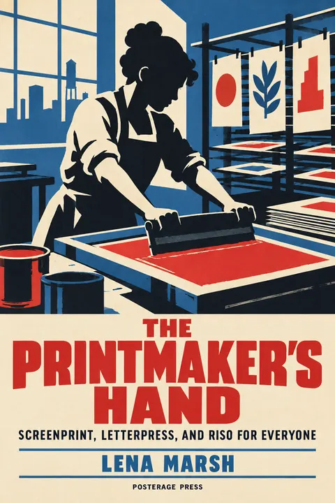 WPA / New Deal style book cover for a fictional nonfiction: The Printmaker's Hand